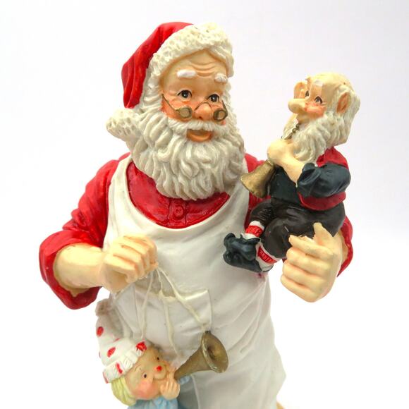 Vintage Dept 56 Santa Toymaker with Elves Figurine Christmas Holiday Decor - Picture 2 of 10